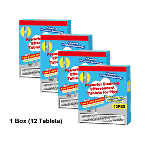 🔥50% OFF ❤️Powerful Cleaning Effervescent Tablets for Pipe, Fast Dissolve Hair Grease Clogs, Deodorizing Antibacterial Pipe Cleaner for Sink Toilet Floor Drain