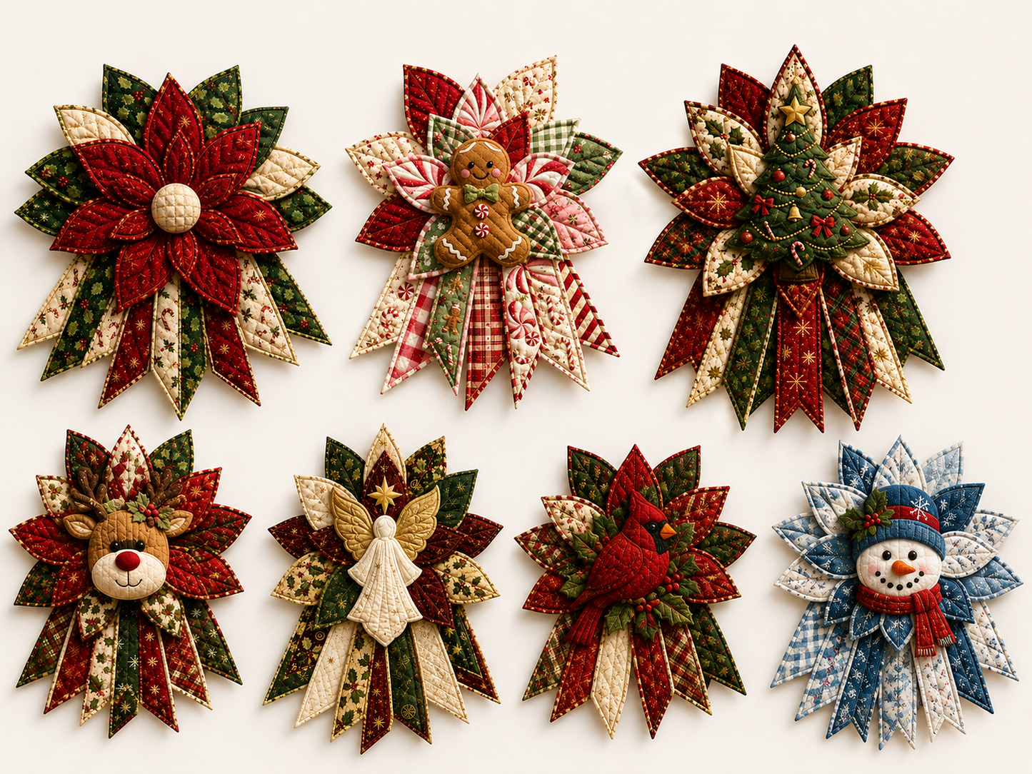 🎄Beginner-Friendly Oversized Christmas Character Quilted Door Hanger Sewing Kit | Complete Kit with All Tools & Step-by-Step Guide Included 💕