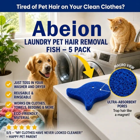 💦 Laundry Pet Hair Removal Fish - 5 Pack