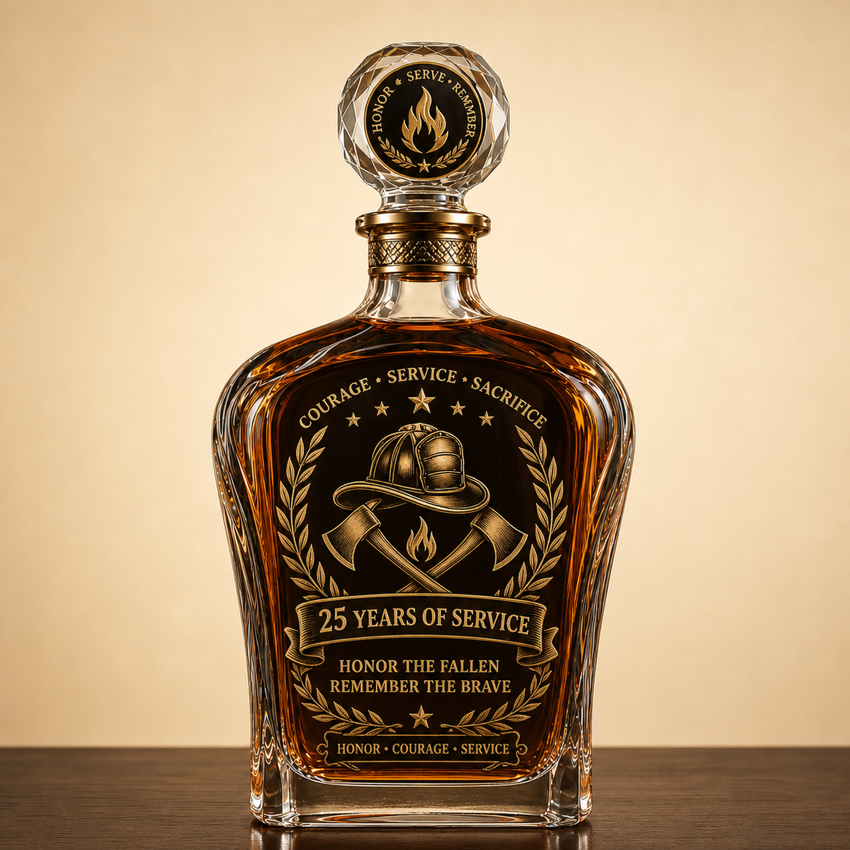 🕯️ 9/11 25th Anniversary Memorial Whiskey Decanter & Glass Gift Set – We Will Never Forget 343 Heroes Tribute