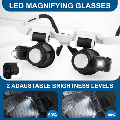 🔥 Last Day 50% OFF 🔥8X/15X/23X LED Headband Magnifying Glass