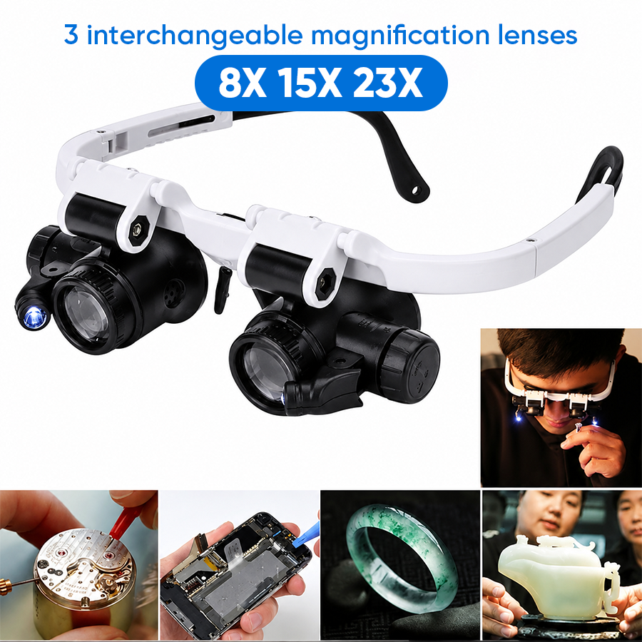 🔥 Last Day 50% OFF 🔥8X/15X/23X LED Headband Magnifying Glass