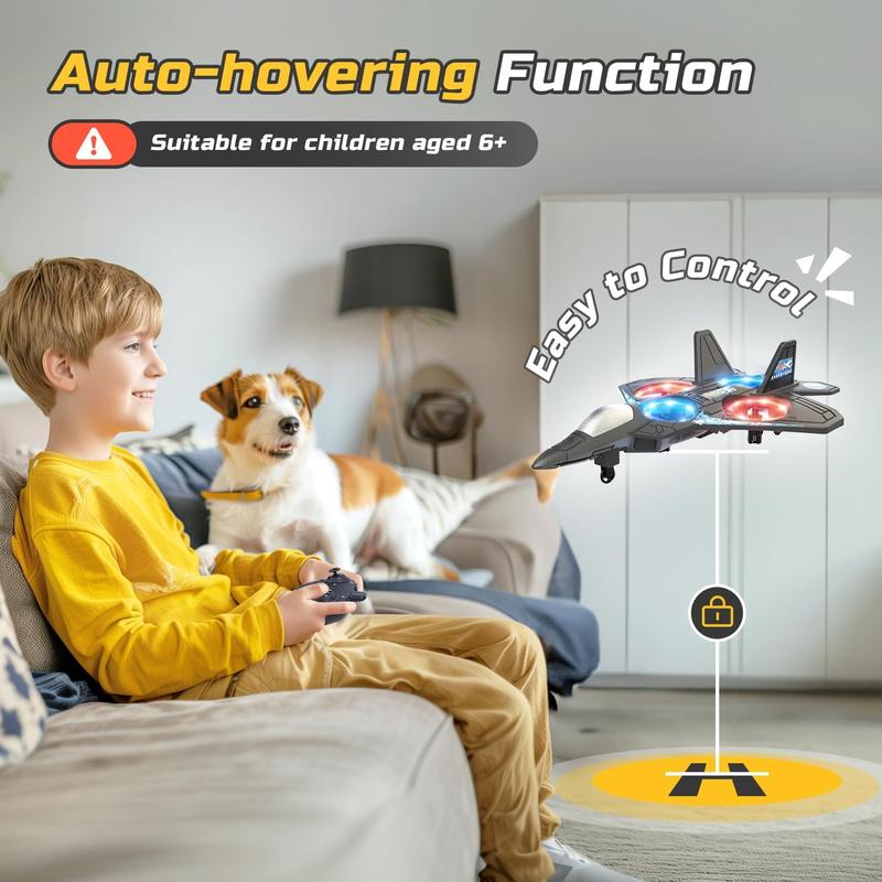 ✈️Kids RC flying toy, durable EVA foam fighter jet with multiple flying modes