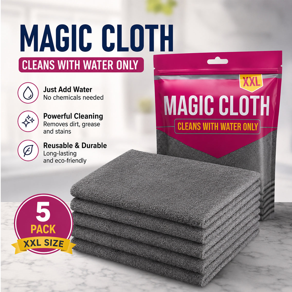 Buy 1 Pack (5 Cloths)