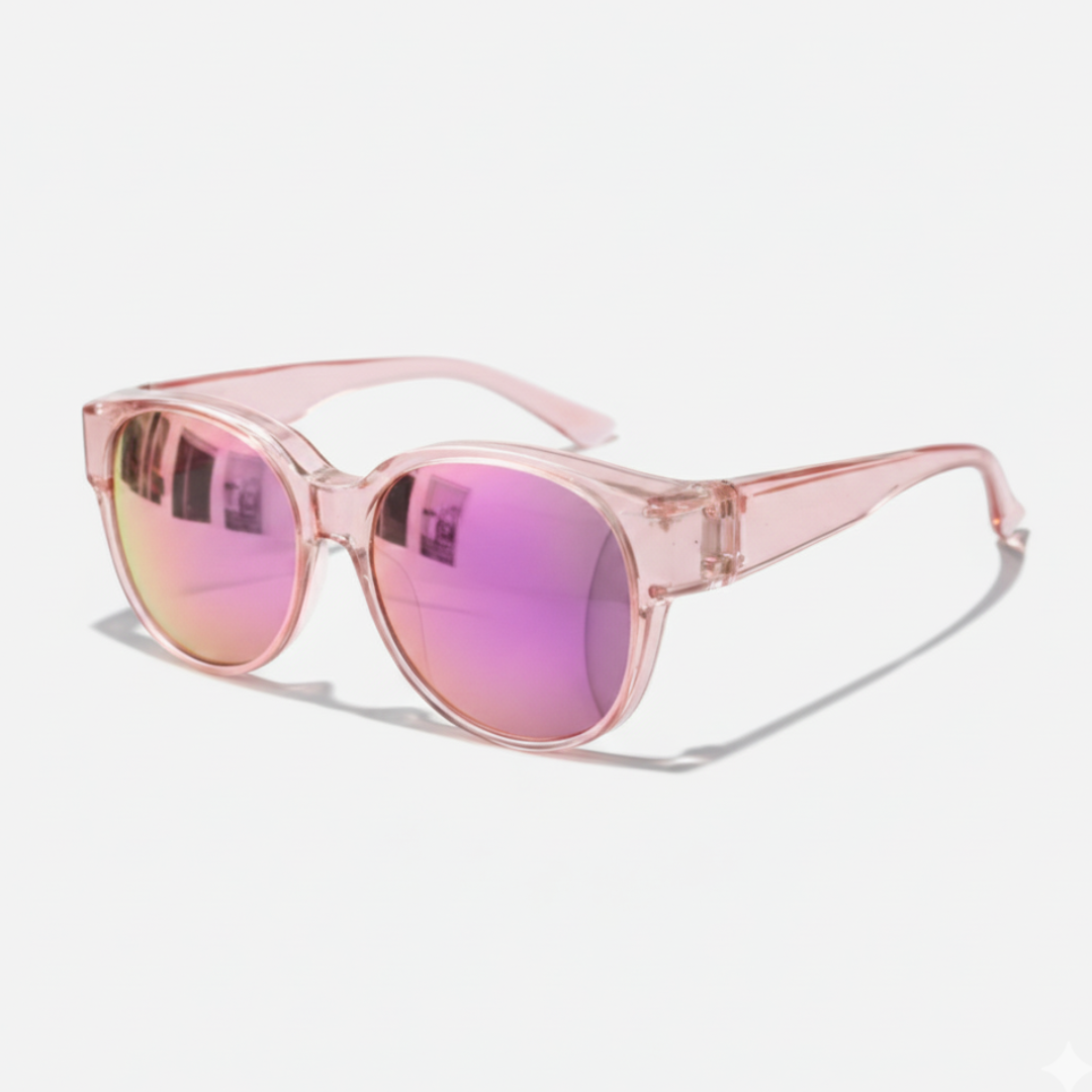🕶️ Polarized Fit Over Sunglasses for Women – UV400 Protection Floral Frame Wear Over Prescription Glasses