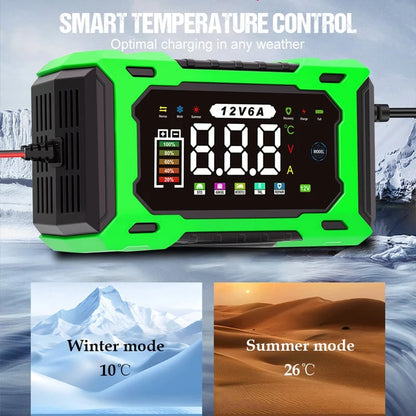 ⏳⏳Time-Limited Special⏰12V 6A Smart Car Battery Charger , Auto Maintain & Desulfation