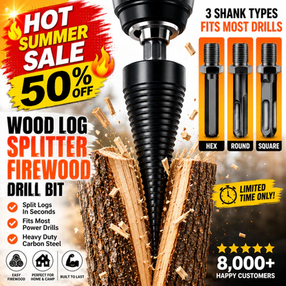 🔥 Hot Summer Sale 50% OFF🔥WOOD LOG SPLITTER FIREWOOD DRILL BIT