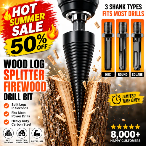 🔥 Hot Summer Sale 50% OFF🔥WOOD LOG SPLITTER FIREWOOD DRILL BIT