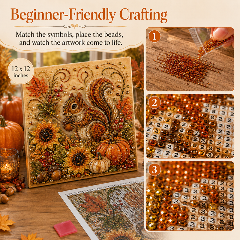🔥 Last Day 49% OFF - 🍂💎 Autumn Pearl Painting Kit – Relaxing DIY Craft to Create Sparkling Fall Artwork 🖌️