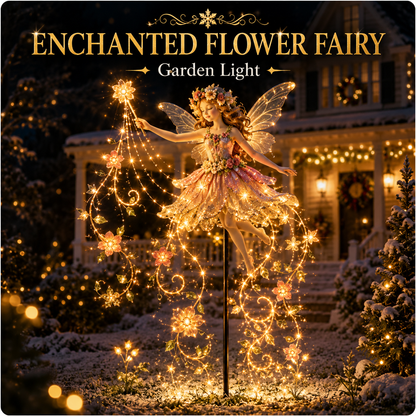 ✨ Enchanted Flower Fairy Solar Garden Light – Magical Glowing Outdoor Christmas Yard Decor 🧚🌸