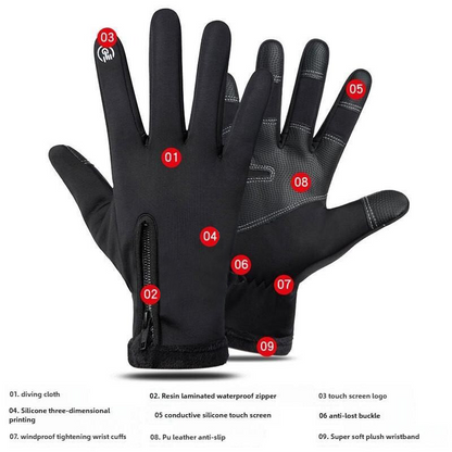 Tiktrove -Outdoor Winter Gloves Touchscreen Windproof Full-Finger Gloves