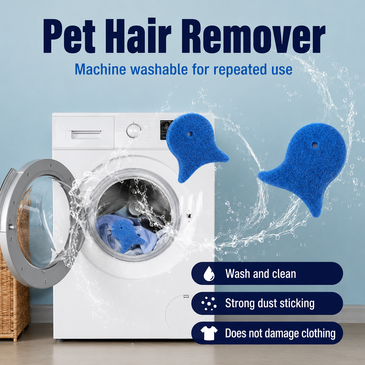 💦 Laundry Pet Hair Removal Fish - 5 Pack