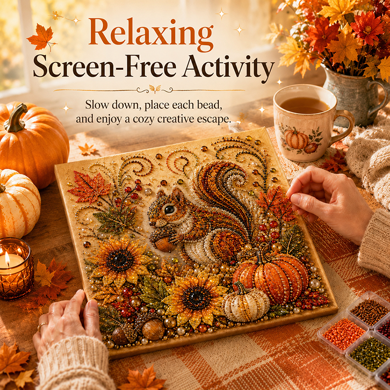 🔥 Last Day 49% OFF - 🍂💎 Autumn Pearl Painting Kit – Relaxing DIY Craft to Create Sparkling Fall Artwork 🖌️