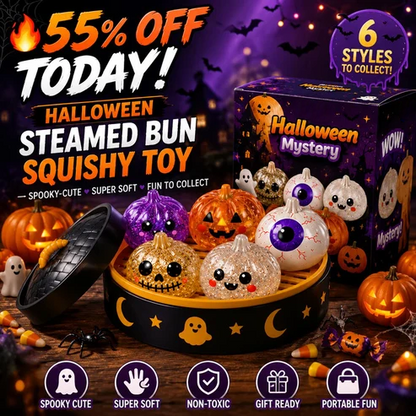 🔥 50% OFF TODAY 🎃 Halloween Steamed Bun Squishy Mystery Box Toy