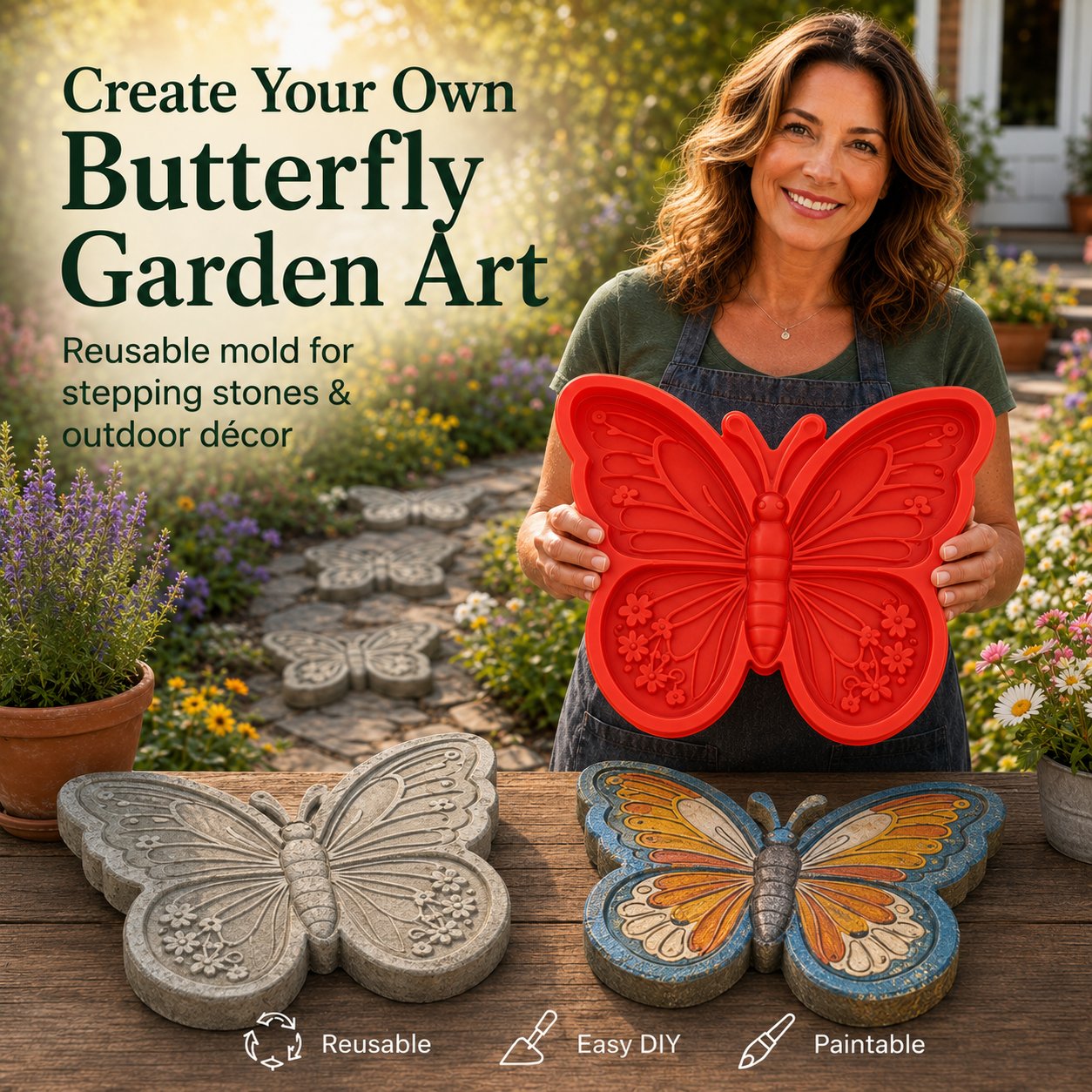 💥 LAST DAY 49% OFF - 🌻 Reusable Sunflower Stepping Stone Mold (📦Buy 4 Free Shipping)