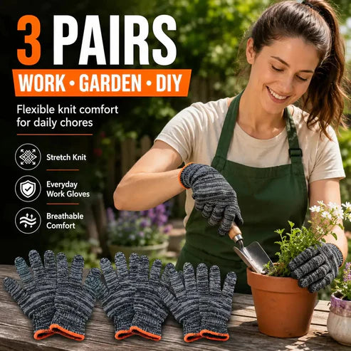 🧤Gardening Gloves for Men & Women– Breathable Stretch Work Gloves with Reinforced Grip | Multi-Purpose Yard, DIY & Workshop Protection Gloves