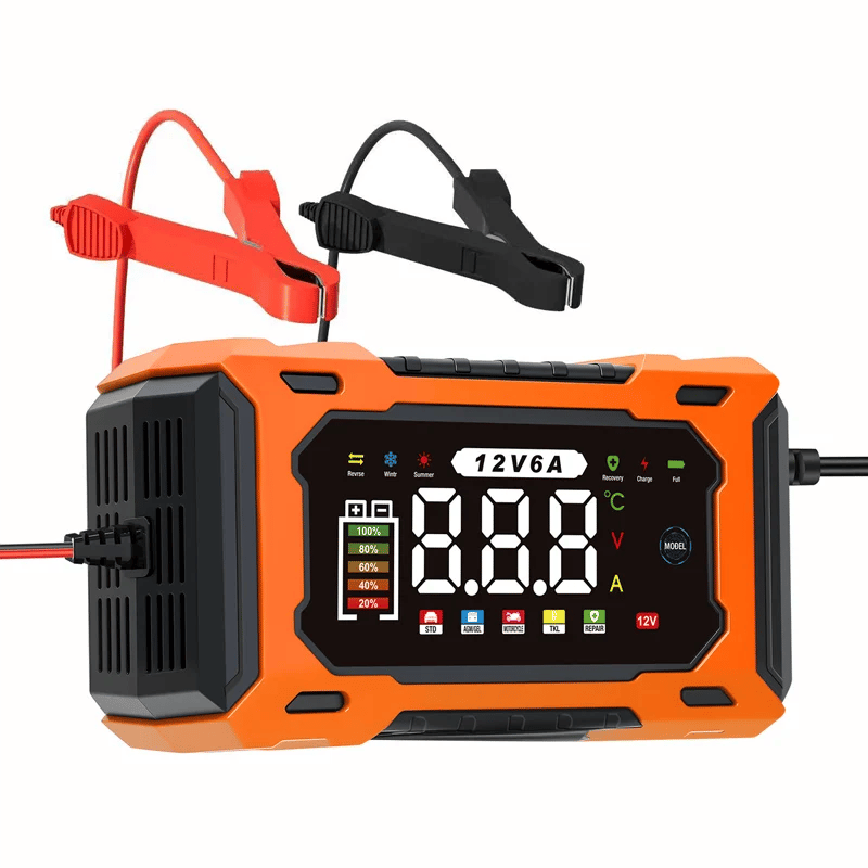 ⏳⏳Time-Limited Special⏰12V 6A Smart Car Battery Charger , Auto Maintain & Desulfation