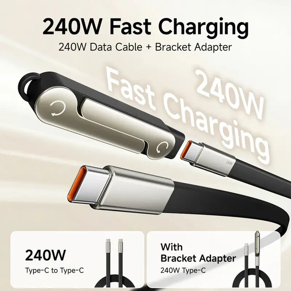 Type-C Fast Charging Cable With Detatchable Stand