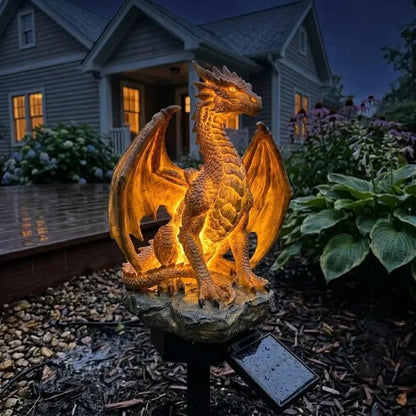 Dragon Legacy Golden Ember Edition Solar Garden Light