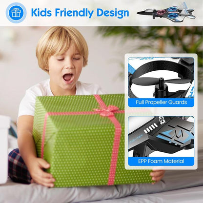 ✈️Kids RC flying toy, durable EVA foam fighter jet with multiple flying modes