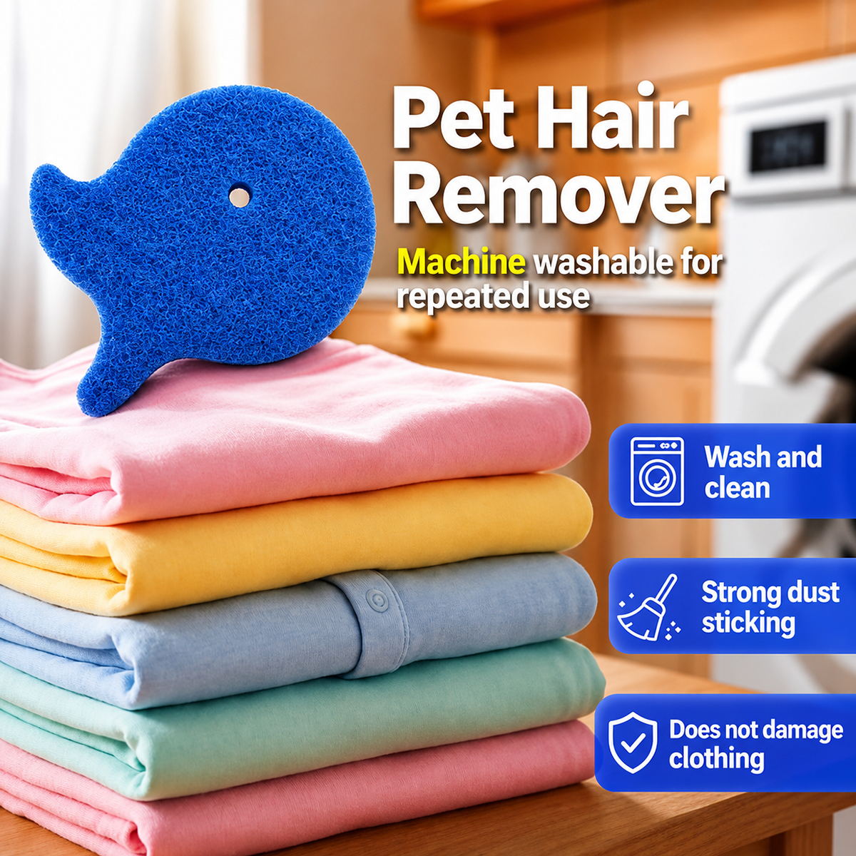 💦 Laundry Pet Hair Removal Fish - 5 Pack
