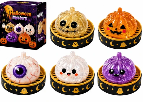 🔥 50% OFF TODAY 🎃 Halloween Steamed Bun Squishy Mystery Box Toy