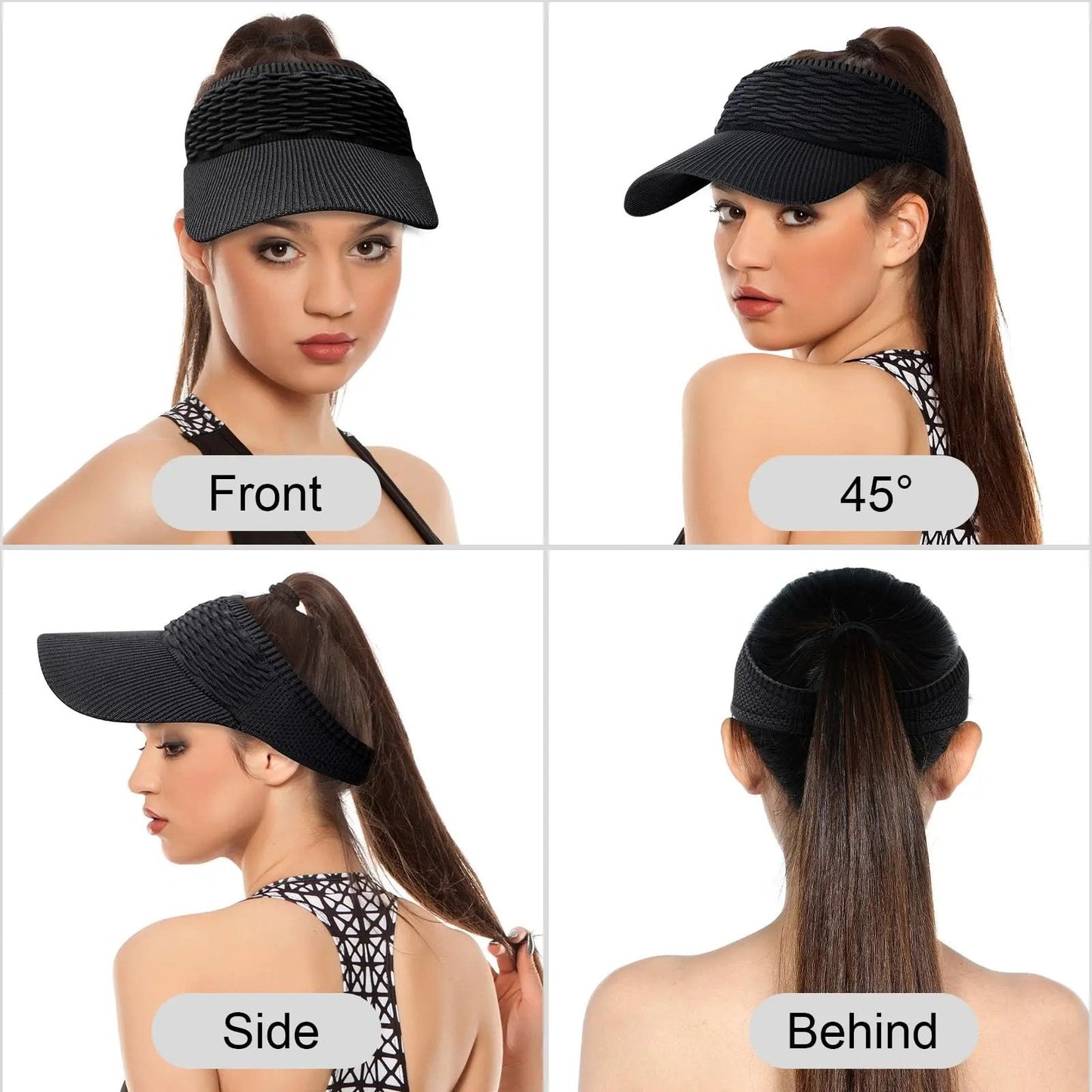 🔥 Women's High Ponytail Sun Visor Hats