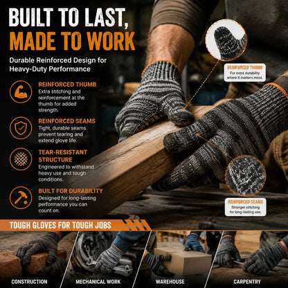 🧤Gardening Gloves for Men & Women– Breathable Stretch Work Gloves with Reinforced Grip | Multi-Purpose Yard, DIY & Workshop Protection Gloves
