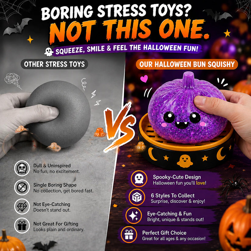 🔥 50% OFF TODAY 🎃 Halloween Steamed Bun Squishy Mystery Box Toy
