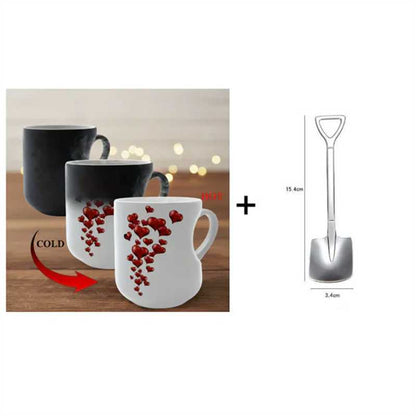 Heart-Shaped Color Changing Magic Ceramic Mug