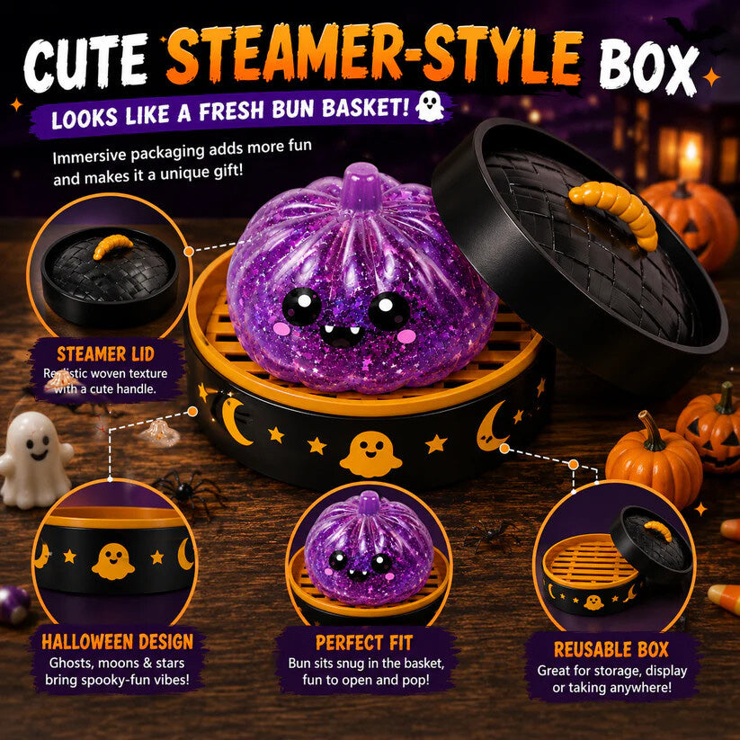 🔥 50% OFF TODAY 🎃 Halloween Steamed Bun Squishy Mystery Box Toy