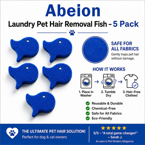 💦 Laundry Pet Hair Removal Fish - 5 Pack
