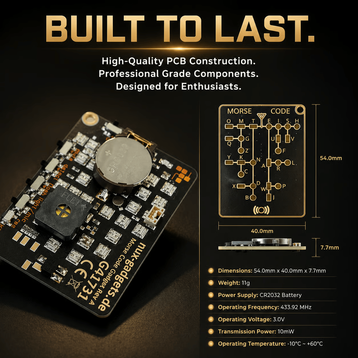 🔥Last Day 49% Off - 📟 Morse Code Trainer Card Pro (LED Edition)