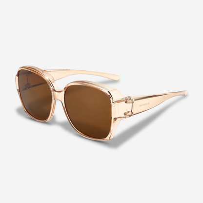 🕶️ Polarized Fit Over Sunglasses for Women – UV400 Protection Floral Frame Wear Over Prescription Glasses
