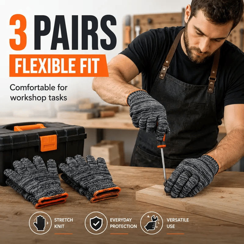 🧤Gardening Gloves for Men & Women– Breathable Stretch Work Gloves with Reinforced Grip | Multi-Purpose Yard, DIY & Workshop Protection Gloves