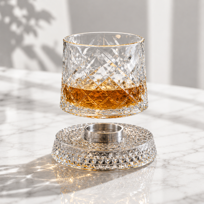 Rotating Whiskey Glass