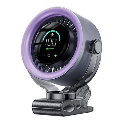 4000mAh Rechargeable Portable Clip On Fan with 100 Speed Control & 360° Rotation