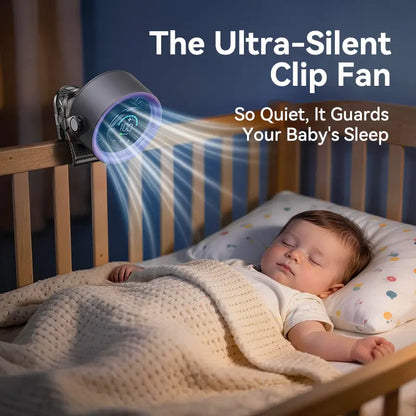 4000mAh Rechargeable Portable Clip On Fan with 100 Speed Control & 360° Rotation