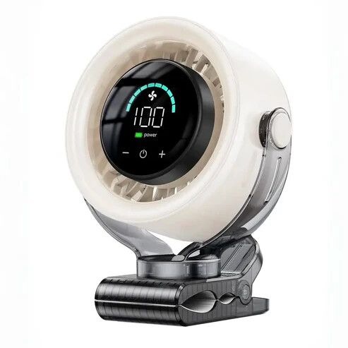 4000mAh Rechargeable Portable Clip On Fan with 100 Speed Control & 360° Rotation