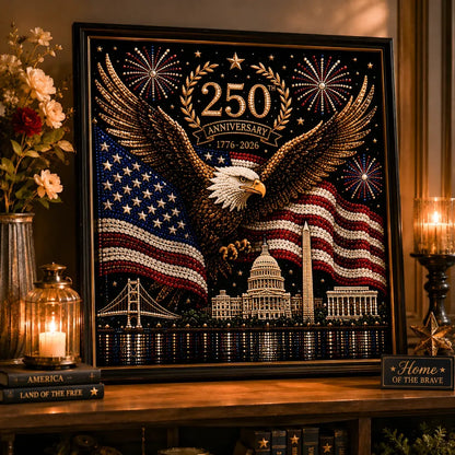 🦅America 250th Anniversary Pearl Art Kit – Stars & Stripes Skyline Limited Edition - This product is a materials kit, not a finished product.