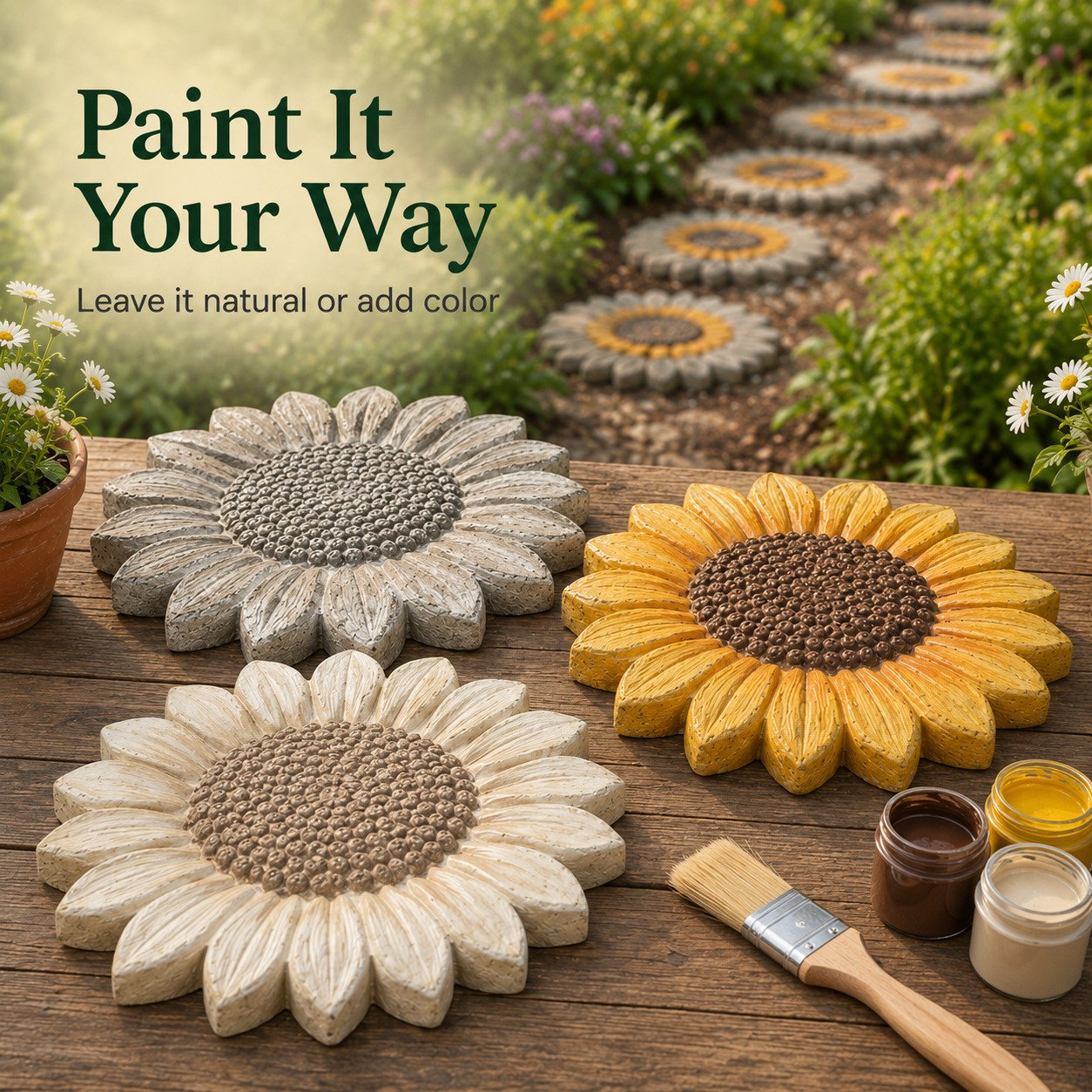 💥 LAST DAY 49% OFF - 🌻 Reusable Sunflower Stepping Stone Mold (📦Buy 4 Free Shipping)
