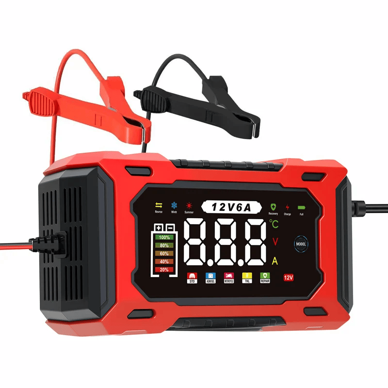 ⏳⏳Time-Limited Special⏰12V 6A Smart Car Battery Charger , Auto Maintain & Desulfation