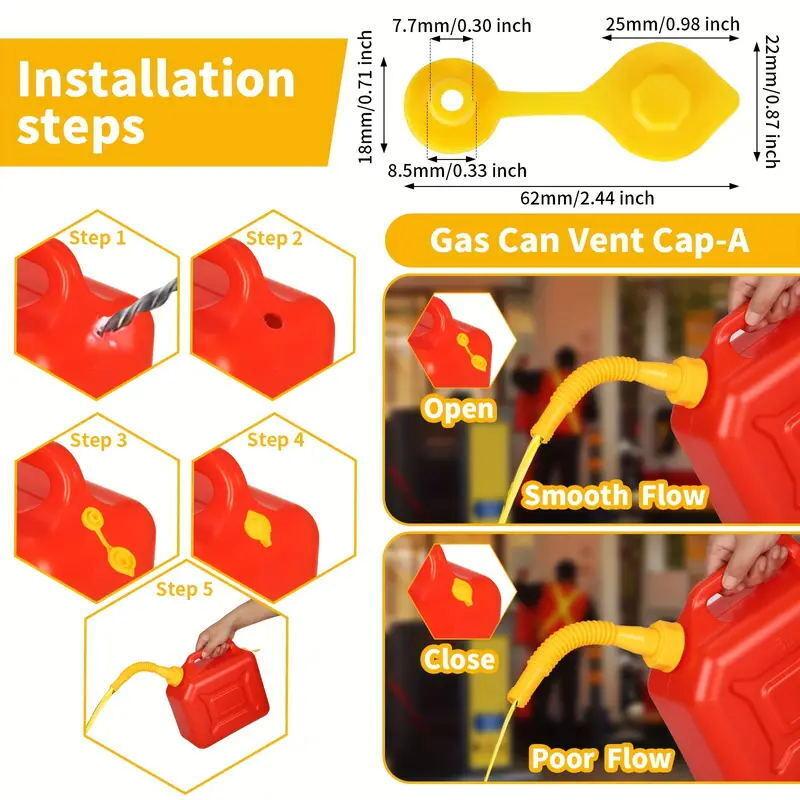 Replacement Gas Can Spout With Flexible Nozzle