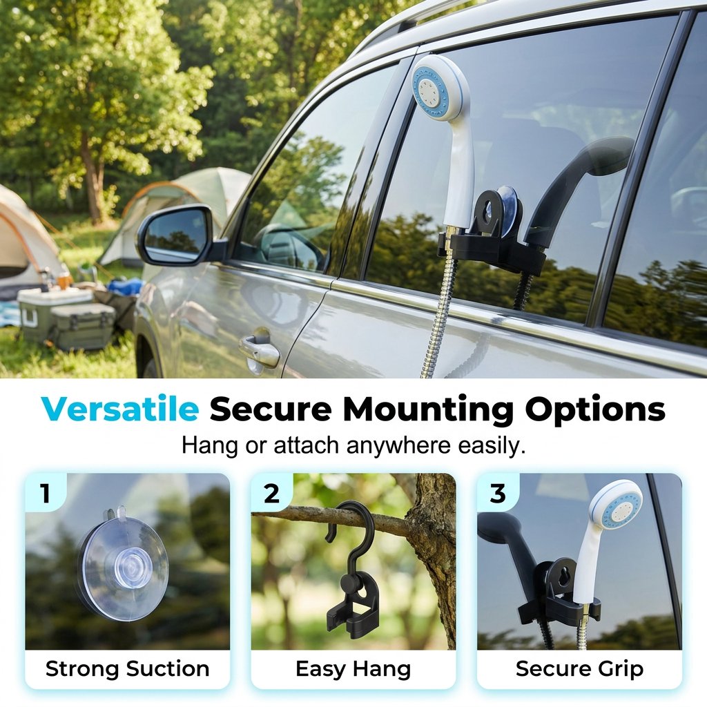 ✨Exclusive Offer🚿 Stay Fresh Outdoors💥 Portable Camping Shower with Adjustable Flow – For Easy & Convenient Outdoor Cleaning!