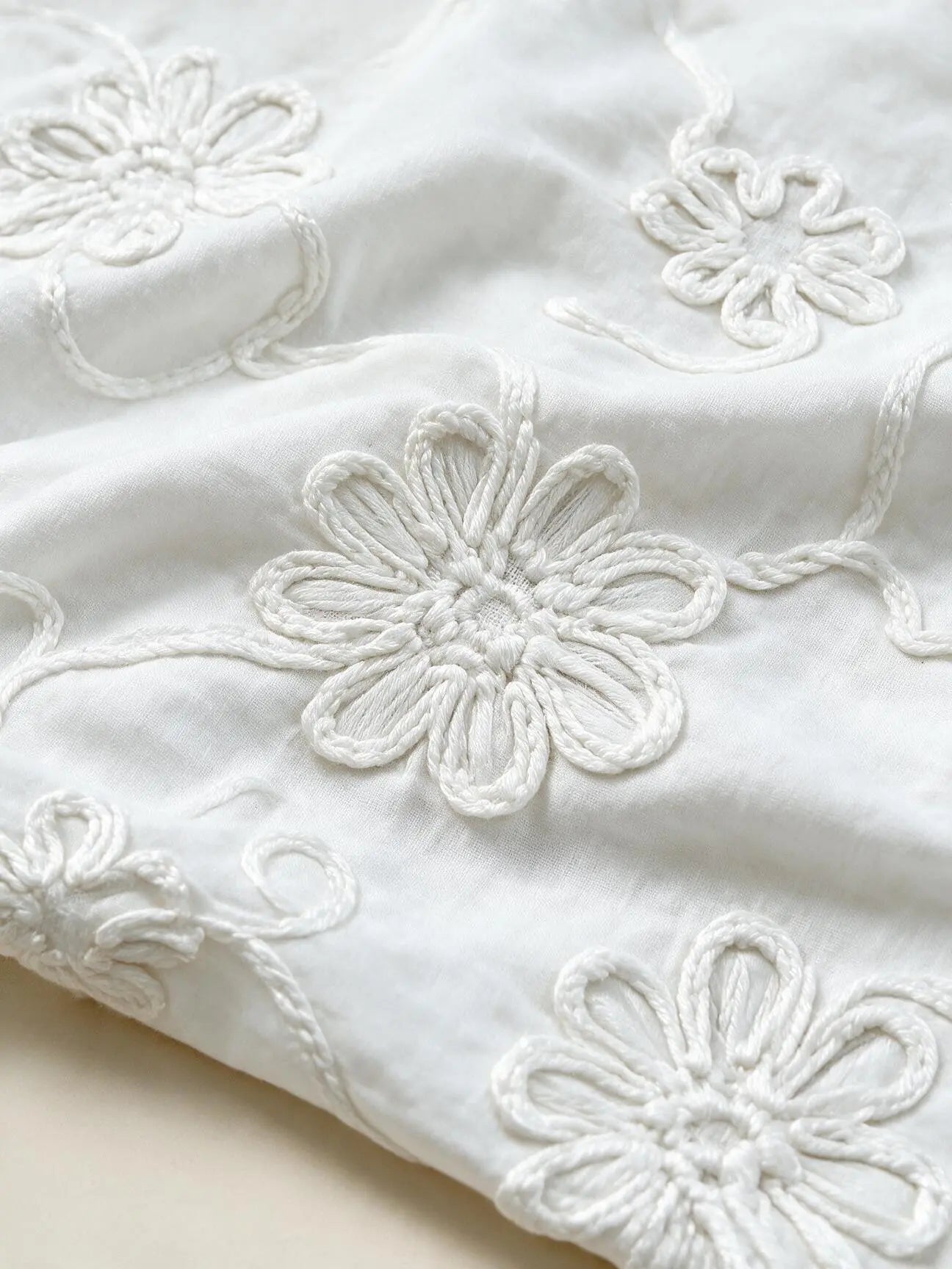 Women's Cotton long-sleeved Embroidered Ruffled Blouse/Shirt