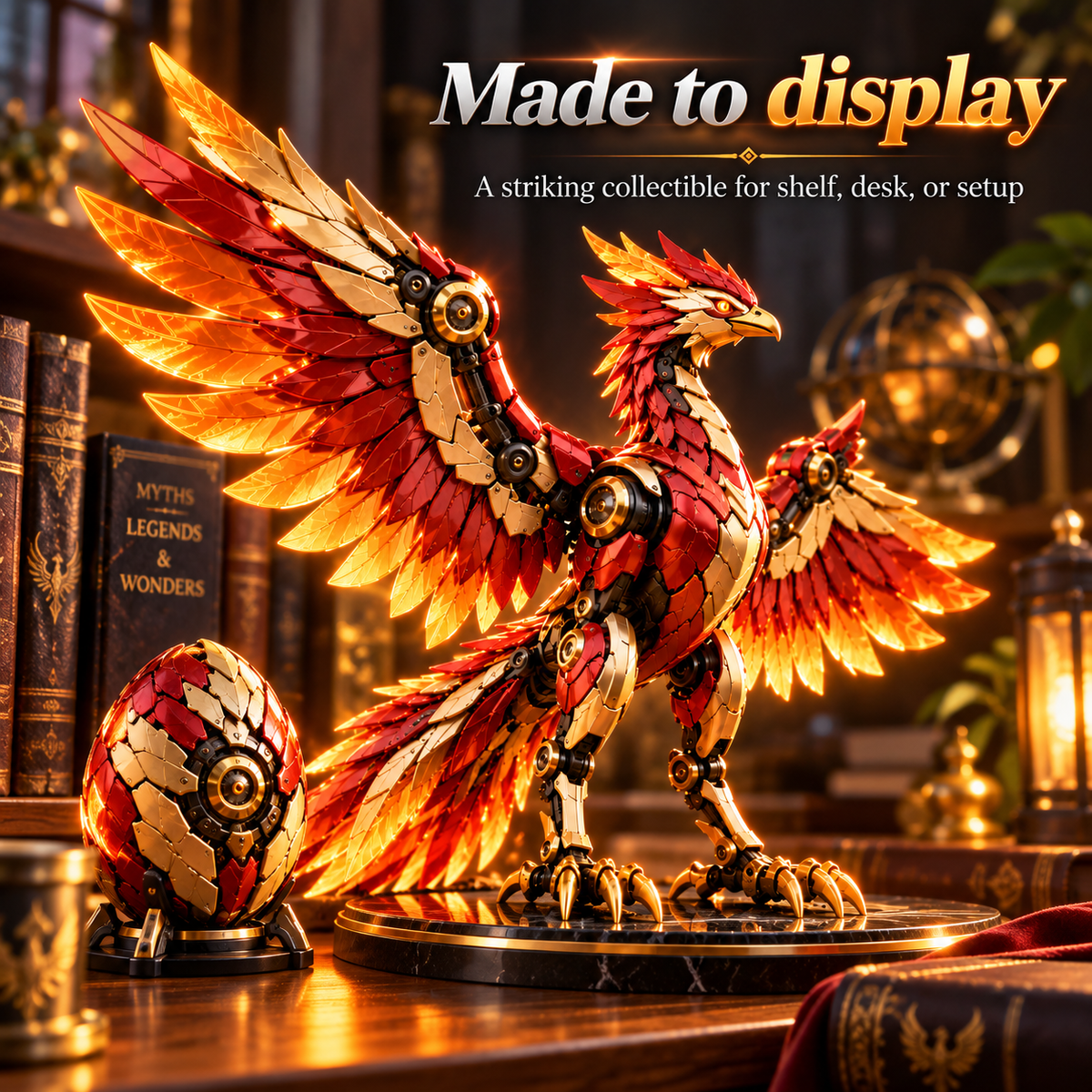 🐦‍🔥 2-in-1 Transforming Mechanical Phoenix Egg – Winged Fantasy Figure