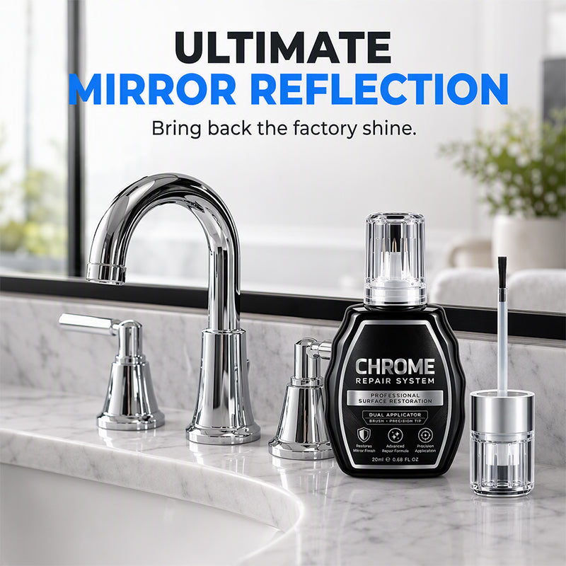 Chrome surface restored to a brighter reflective appearance