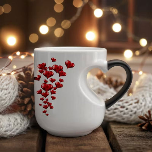 Heart-Shaped Color Changing Magic Ceramic Mug