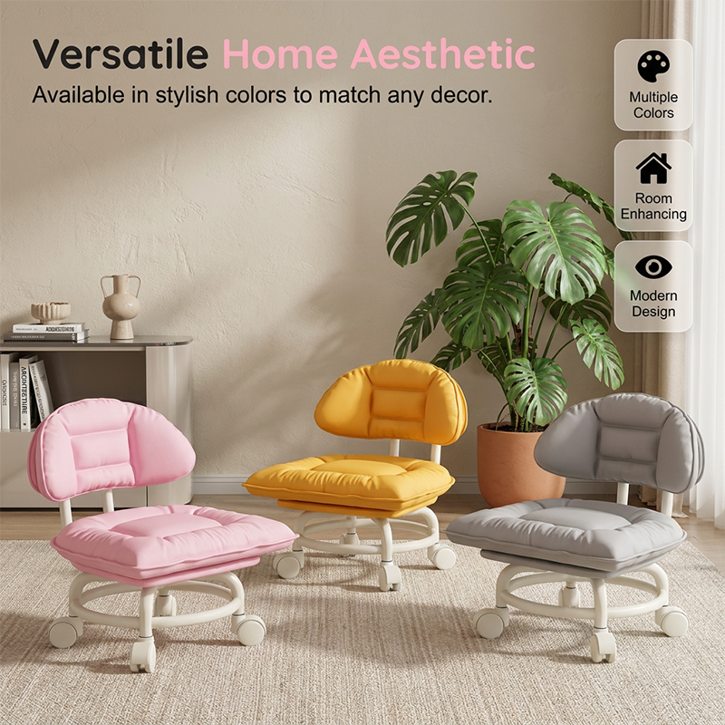 📢📢50% OFF !! ⏰Rolling Low Stool with Backrest⚙️🪑