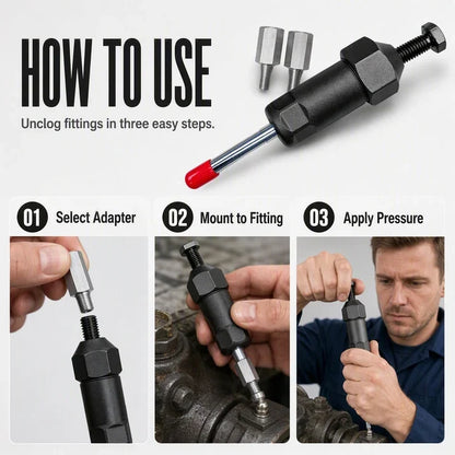 ausbs Heavy Duty Grease Fitting Cleaner Unclog Tool